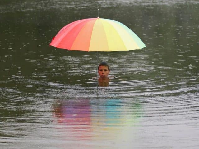 Es gibt kein schlechtes Badewetter